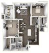 Two Bedroom Two Bath Floorplan